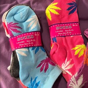 Colorful Leaf Pattern UNISEX  Socks Collection 10 pair !!